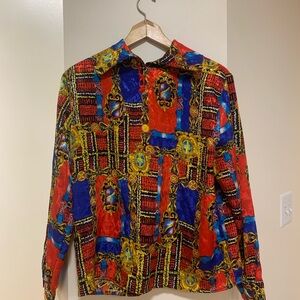Colorful Vintage Collared Shirt